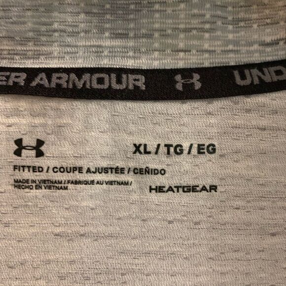 Under Armour Men's Threadborne Quarter Zip  Heat Gear WHITE/GREY XL - Picture 5 of 5